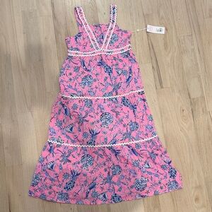 Pink Floral Sleeveless Dress